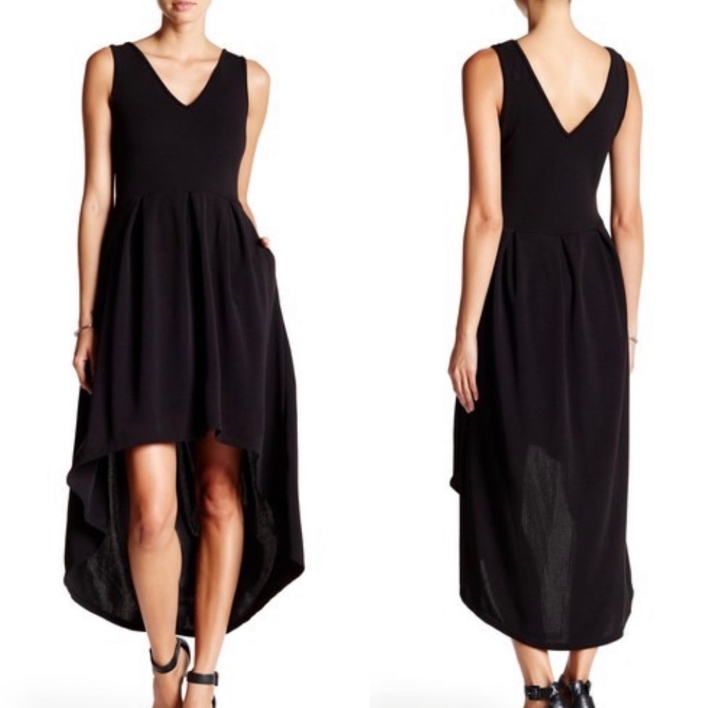 NWOT High/Low Black Dress